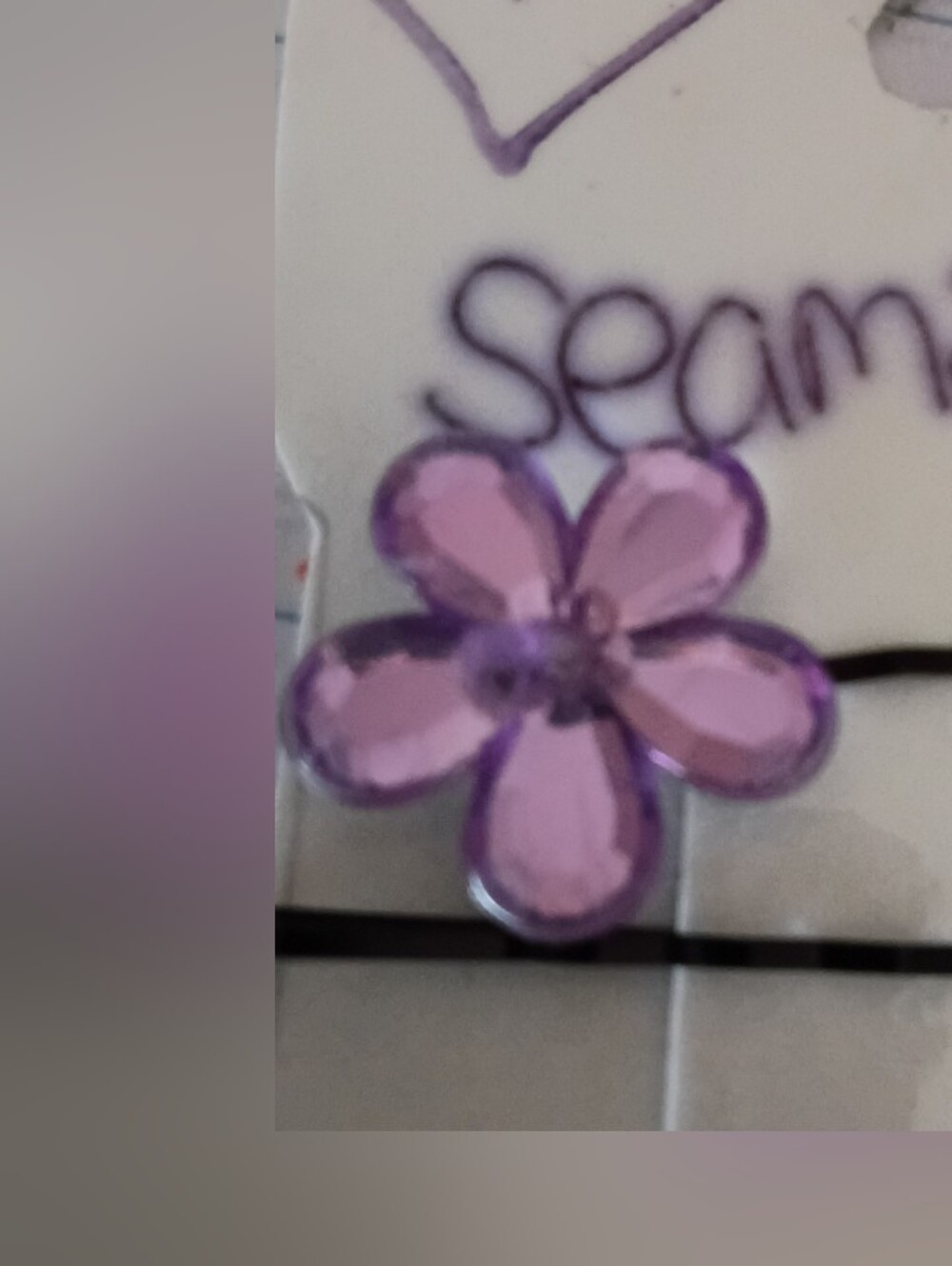 Purple Flower Sequin Hair Clips